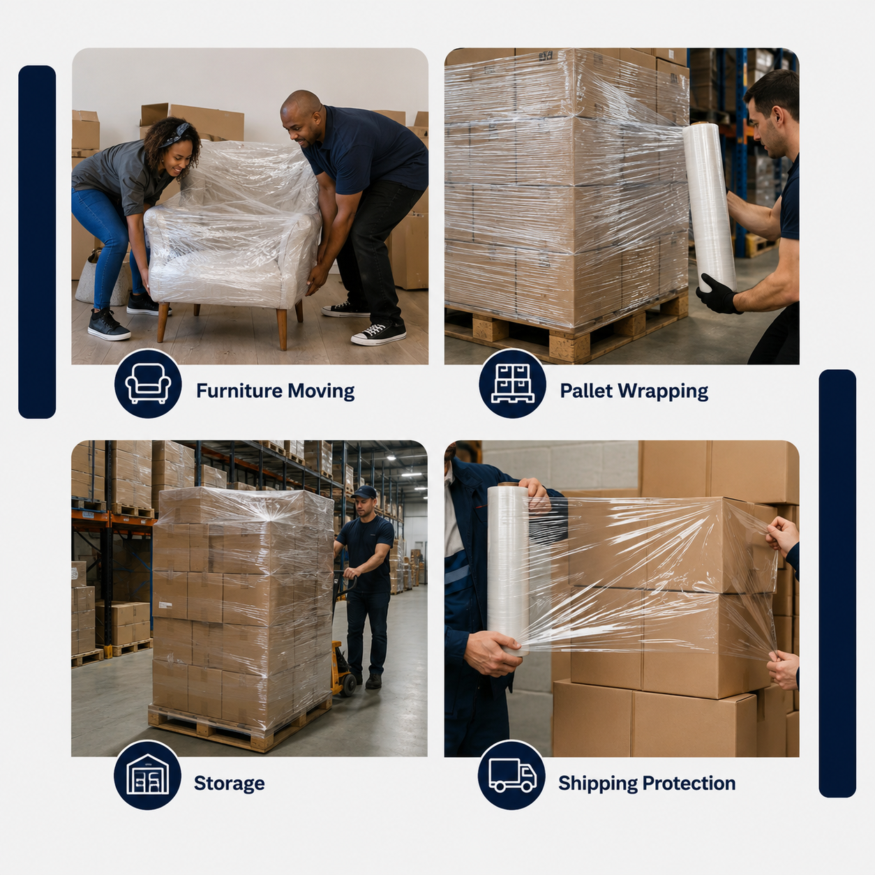 Stretch Film Clear 18" × 1500 ft – 80 Gauge | Pallet (55 cases)