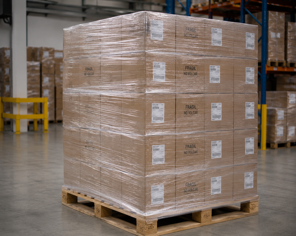 Stretch Film Clear 18" x 1000 ft – 80 Gauge 4 Rolls per Case