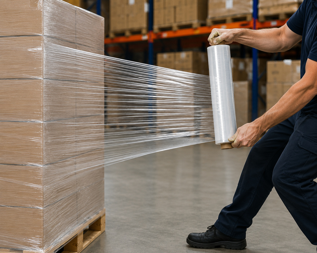 Stretch Film Clear 18" x 1200 ft – 80 Gauge (4 Rolls per Case)