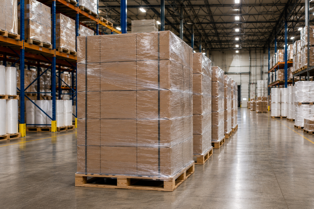 Stretch Film Clear 18" x 1500 ft – 80 Gauge (4 Rolls per Case)
